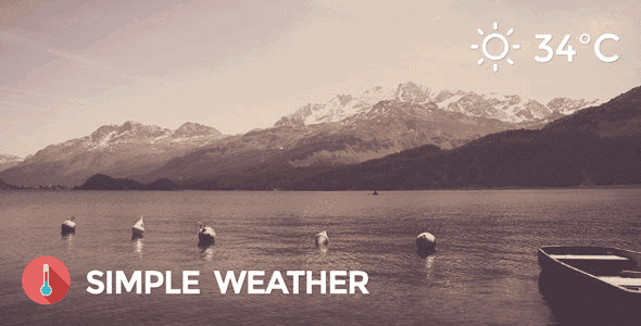Simple Weather Plugin – Weather Wordpress Shortcode & Widget