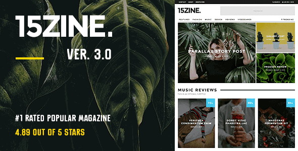 15Zine – Hd Magazine Newspaper Wordpress Theme