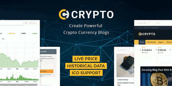 Crypto – A Bitcoin & Cryptocurrency Wordpress Theme