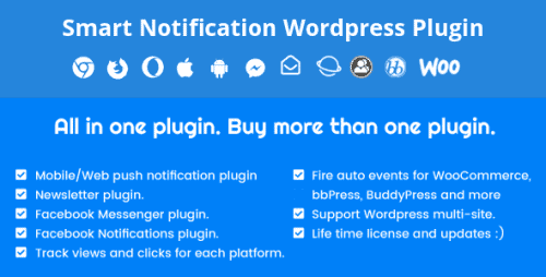 Smart Notification Wordpress Plugin. Web & Mobile Push
