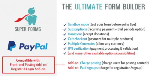 Super Forms – Paypal Add-On
