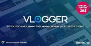 Vlogger: Professional Video & Tutorials Wordpress Theme