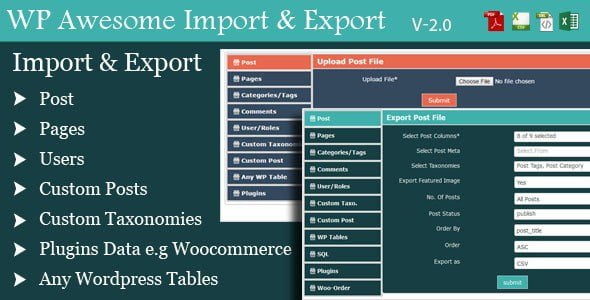 Wordpress Awesome Import & Export Plugin