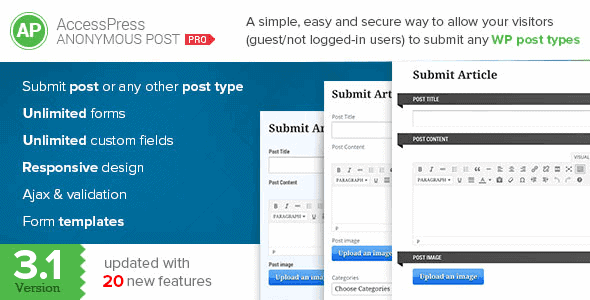 Accesspress Anonymous Post Pro