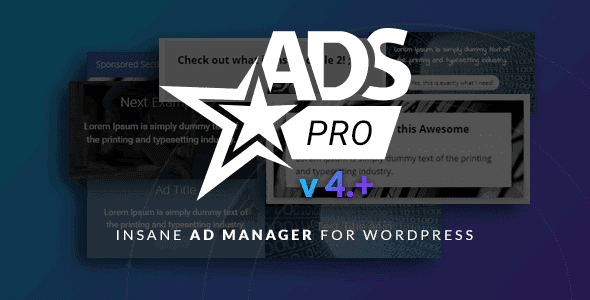 Ads Pro – Multi-Purpose Wordpress Ad Manager