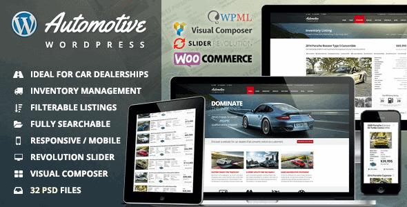 Automotive – Car Dealership Business Wordpress Theme