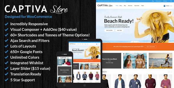 Captiva – Responsive Wordpress Woocommerce Theme