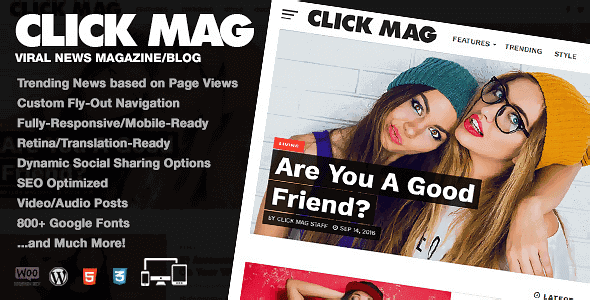 Click Mag – Viral Wordpress News Magazine Blog Theme