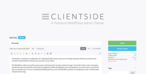 Clientside – Wordpress Admin Theme