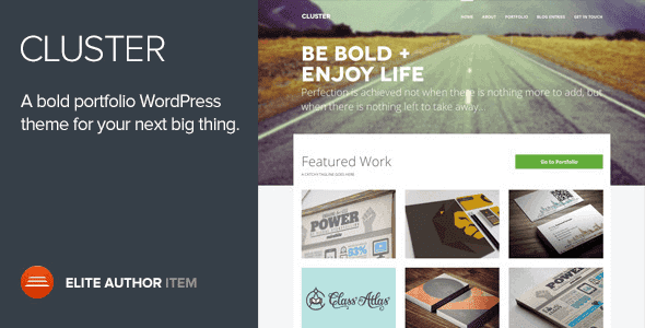 Cluster – A Bold Portfolio Wordpress Theme