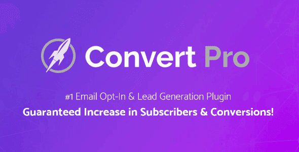 Convert Pro – #1 Email Opt-In & Lead Generation Plugin