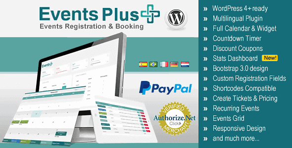 Events Plus – Wordpress Events Calendar Registration & Booking