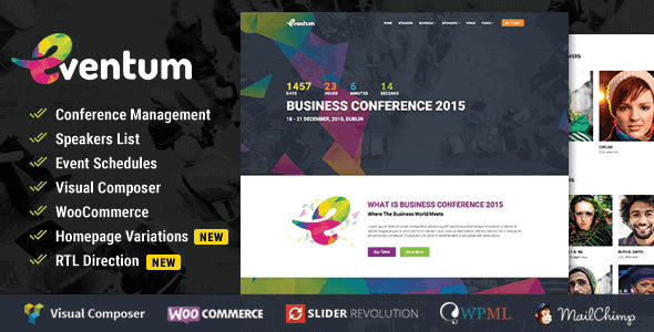 Eventum – Conference & Event Wordpress Theme