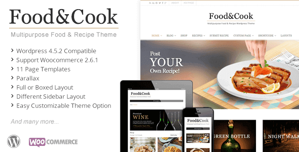 Food & Cook – Multipurpose Food Recipe Wp Theme