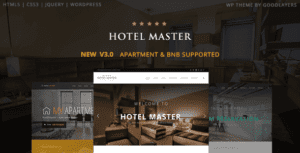 Hotel Master – Hotel & Hostel Booking Wordpress Theme