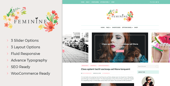 Feminine – Wordpress Theme For Fashion
