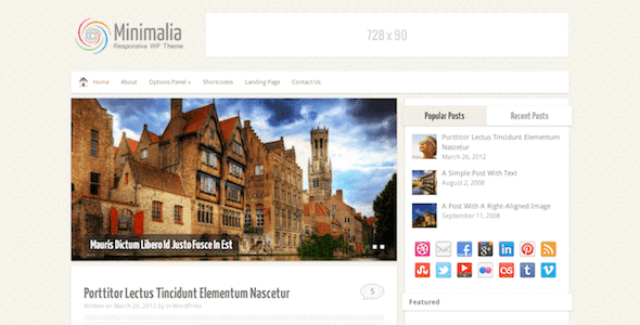 Minimalia – Fully Responsive Blog Wordpress Theme