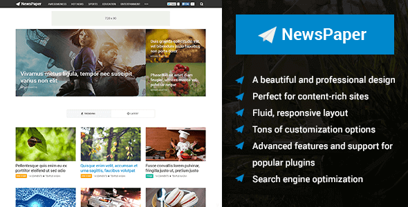 Newspaper – Beautiful Magazine Wordpress Theme