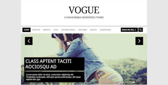 Vogue – Fashionable Wordpress Theme