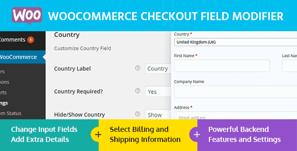 Woocommerce Checkout Field Modifier
