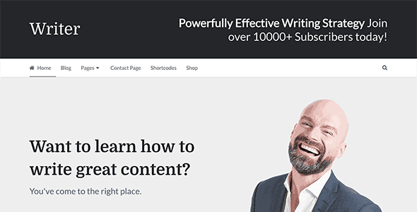 Writer – Professional Wordpress Theme For Writers
