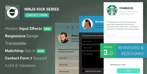 Ninja Kick – Wordpress Contact Form Plugin