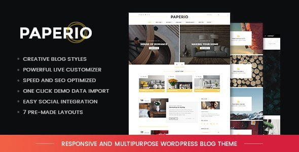 Paperio - Responsive And Multipurpose Wordpress Blog Theme