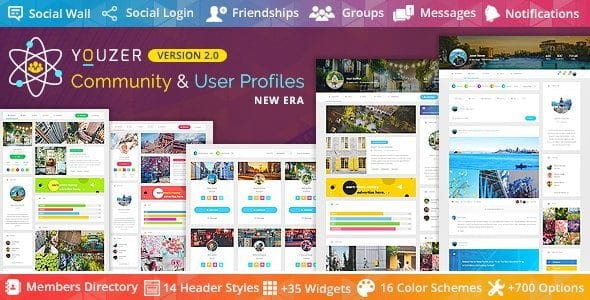Youzer - Buddypress Community & User Profiles Wordpress Plugin New Era
