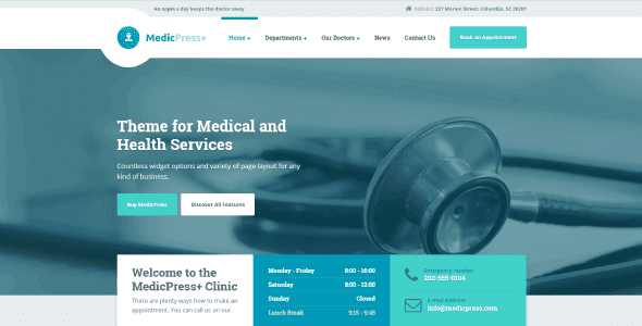 Medicpress – Medical Wordpress Theme For Doctors And Clinics