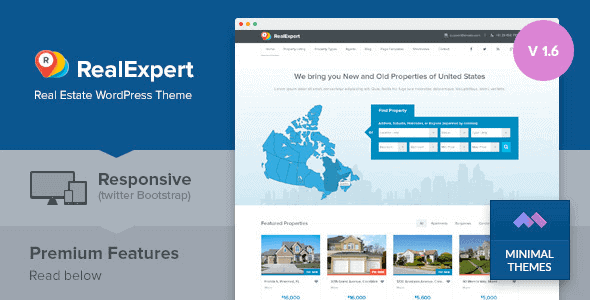 Real Expert – Responsive Real Estate And Property Listing Wp Theme