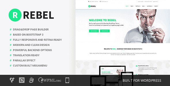 Rebel – Wordpress Business Bootstrap Theme