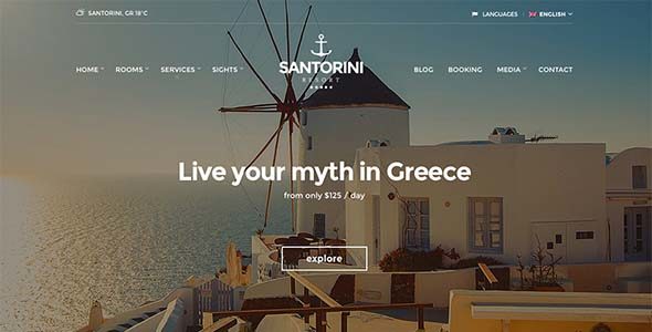 Cssigniter – Santorini Resort Wordpress Theme