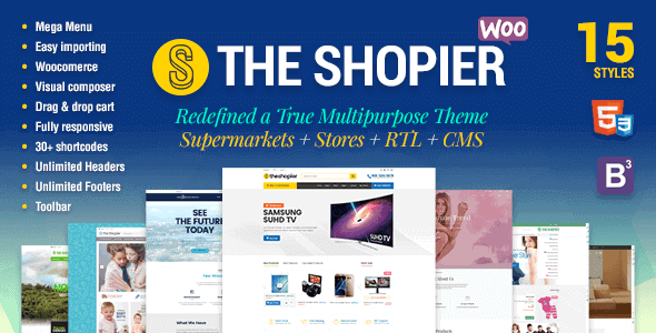 Shopier – Responsive Multipurpose Wordpress Woocommerce Theme