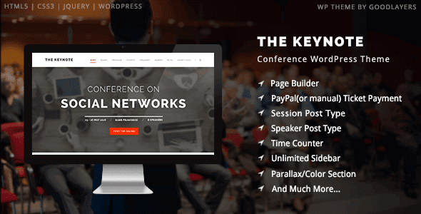 The Keynote – Conference Event Meeting Wordpress Theme