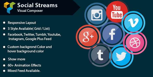 Visual Composer Social Streams With Carousel