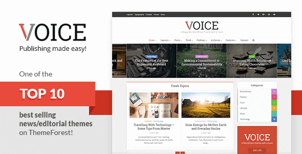 Voice – Clean News Magazine Wordpress Theme