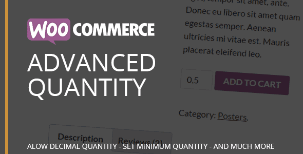 Woocommerce Advanced Quantity