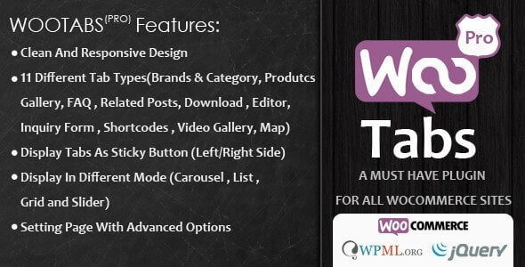 Woocommerce Tabs Pro – Extra Tabs For Product Page