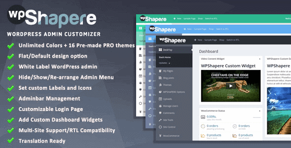 Wpshapere – Wordpress Admin Theme