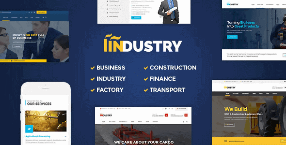 Industry – Business Factory Construction Transport & Finance Wordpress Theme