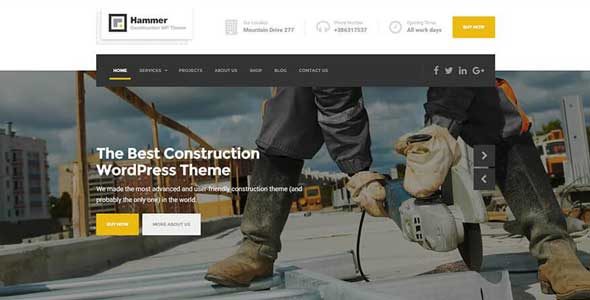 Hammer – WordPress Theme for Construction Industries