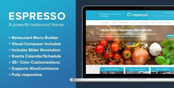 Espresso – A WordPress Theme for Restaurants