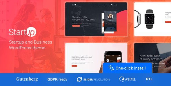 Startup Company – WordPress Theme for Business & Technology