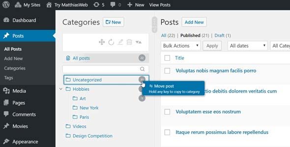 WordPress Real Category Management – Custom category term order / Tree view