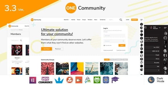 OneCommunity – BuddyPress Nouveau Community Theme