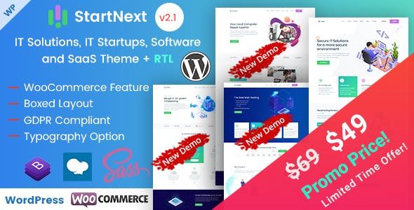 StartNext – IT Startups and Digital Services WordPress Theme