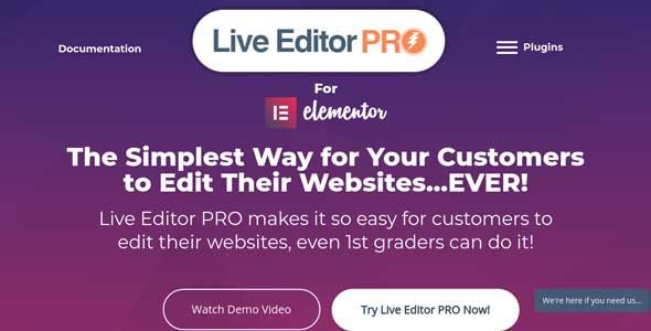 Live Editor PRO For Elementor