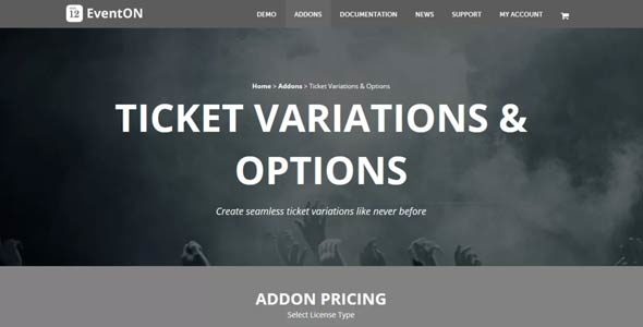 EventON – Ticket Variations & Options