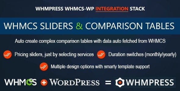 WHMCS Pricing Sliders and Comparison Tables